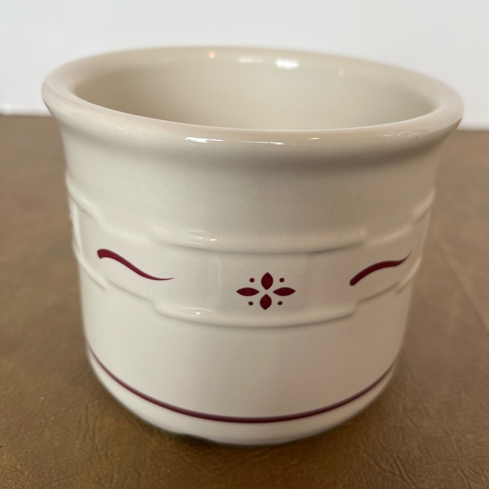 Longaberger Woven Traditions 1-pint Salt/Utensil Crock Heritage Red